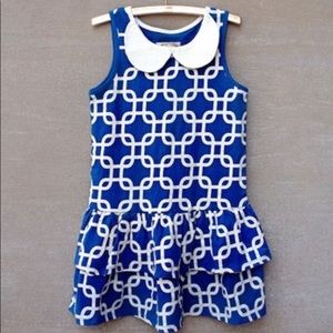 Joyfolie Mia Joy Blue white ruffle dress 7